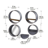 Farmhouse Round Metal Wall Planter, 5 Piece W2078P156359