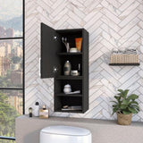Praia Medicine Cabinet, Four Shelves Single Door Cabinet, Metal Handle B128P148796