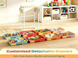 8-Drawer Rolling Storage Cart, Foldable Multifunctional Organizer Cart with Lockable Universal 42961416