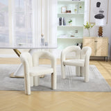 COOLMORE Contemporary Designed Velvet Fabric Upholstered Accent/Dining Chair /Barrel Side Chairs W395P224764