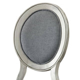 Transitional Antique White and Gray Side Chairs Set of 2 Chairs Dining Room Furniture Padded fabric B01152296