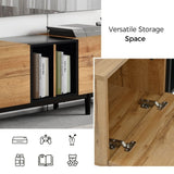 Modern TV Stand for 80'' TV with 3 Doors, Media Console Table, Entertainment Center with Large WF302939AAP