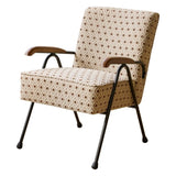 Pattern Colorful Fabric Armchair, Modern Accent Chair High Back, Living Room Chairs with Metal Legs W2105P210243