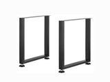28 Inch Adjustable Square Steel Table Legs, Set of 2 60962547