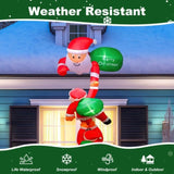 8 Foot Giant Inflatable Santa with 6 LED Lights - 3 Santa Designs 3 "Merry Christmas" Signs, Quick 52468426
