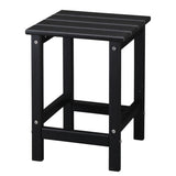 36*36*47cm Single Layer Square HDPE Side Table Black 05086135