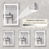 20 X 28 inch Bathroom Medicine Cabinet with Mirror Wall Mounted LED Bathroom Mirror Cabinet with W173894722