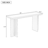 U_STYLE Modern Entryway Table with L-Shaped Legs,Suitable for Entryway, Hallway, Living Room, Foyer, N711P216234A