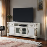 ZUN ACME Vendome TV Stand, Antique Pearl Finish LV01521