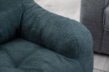 010-Soft Teddy Fabric Tufted Foam Bean Bag Chair With Teddy Fabric Green W52761253