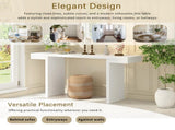 U-Style Large 60-Inch Console Table with Geometric Clean Lines Design,Stylish Entryway Table with N711P303209K