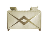 Velencia Modern Style Loveseat in Cream B009139134