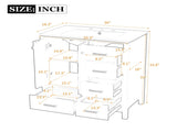 30'' Bathroom Vanity with Ceramic Sink Combo, Solid Wood Frame Bathroom Storage Cabinet, N710P194420K