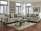 Camero Fabric Pillowback 2-Piece Living Room Set, Sofa and Loveseat, Gray T2574P195445