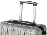 ABS Trolley Case 20in 24in 28in 3PCS Suitcase Set Striped Textured Suitcase Silver Gray 96290375