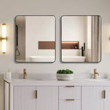 Black 30 "x36" Rectangular Bathroom Wall Mirror W2203P310395