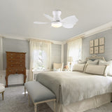 ZUN 30 In Small Kid's Ceiling Fan Lighting with Remote Control for Small Children Room 07693757