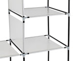 71" Portable Closet Wardrobe Clothes Rack Storage Organizer with Shelf Blue 23488326