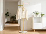 Clothing Rack, Golden Metal Freestanding Heavy Duty Clothes Rack with Marble Base, Multipurpose 70636878