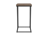 Rustic Tobacco Herringbone and Sandy Black Accent Table B062P153914