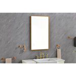 ZUN 42x24 Inch LED Backlit Bathroom Mirror with Metal Frame, Wall Mounted Vanity Mirror with Smart Touch 55402776