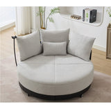52.75'' Oversized Round Swivel Chair,360&deg Swivel Chair, Couples W1628P218357