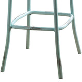 Antique Sky and Antique Oak Bar Stool with Cross Back B062P185687