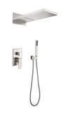 Shower System,Waterfall Rainfall Shower Head with Handheld, Shower Faucet Set for Bathroom Wall TH-78110-NS