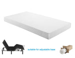 ZUN 8-inch Full Size Bed Mattress Gel-Infused Memory Foam Mattress, Firm, White, Mattress in a Box B011P212253