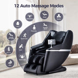 ZUN BOSSCARE 3D SL Zero Gravity Massage Full Body Chair with APP Control Shiatsu Recline Black W730P162483