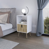 Nightstand A Magness, Bedroom, White / Macadamia B092P154880