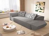 3-in-1 Convertible Sofa Bed, 79.5" Modern Deep Seat Couch with 2 Pillows, 3-Seater Sofa, Sparkling W3219P369308