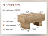 Modern Simple Light Wood Texture MDF Coffee Table - 43.3"x21.6"x17.2" Practical Model.Making it an W1512P414513
