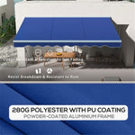 ZUN Electric Awning /Patio Retractable Awning -AS （Prohibited by WalMart） 46070791