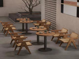 Modern Mid Century Dining Chair, Rattan Accent Chairs, Comfy Armchairs, Outdoor Wood Chairs with 35604800