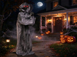 5.6FT Halloween Animatronic Weeping Wraith, Sound & Button Activated, Twitching Ghost with Flashing 72919898