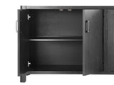 Mirod Farmhouse Style 4-Door Cabinet with Natural Finish, A Rustic Accent for Entryways or Small N760P281365B
