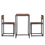 ZUN Elm Wood Simple Breakfast Table And Chair Three-Piece [90x47x75.5cm] 27997833