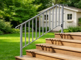 Handrails for Outdoor Steps, Iron Handrail Fits 4 Step, Transitional Handrail with Installation Kit, 20221483