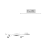 Greer Floating Shelf in Melamine x2,Cognac B128P237169