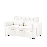 55.1-inch 3-in-1 convertible sofa bed, modern velvet double sofa Futon sofa bed with adjustable W2564P206921