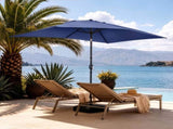10 x 6.5 FT Square Patio Umbrella, Tilting Outdoor Sun Umbrella with 6 Iron Ribs and Iron Central 55618555