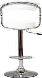 ZUN Contemporary Style White Color Bar Stool Counter Height Chairs Set of 2 Adjustable Swivel Kitchen HS00F1560-ID-AHD