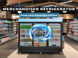 ORIKOOL Glass Door Merchandiser Refrigerator 70 Cu.ft Swing Door Commercial Display Refrigerators W2095126614
