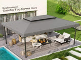 13' x 10' Gazebo Replacement Canopy 09242829