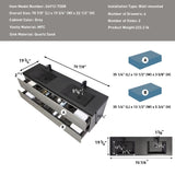 72" Floating Bathroom Vanity with Sink, Modern Wall-Mounted Bathroom Storage Vanity Cabinet with Two W1573P155850