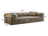 78.8" Compression Sofa,Convertible Floor Sofa Bed-with Pillow Back Support Armrest,Comfy Futon Couch W2824P373431