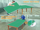 7ft Green Mid-Size Ping Pong Conversion Top Foldable & Portable Table Tennis Table Top for Indoor W1408P293380