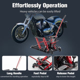Hydraulic Motorcycle Jack, 1500 LBS Capacity Foot-Operated Motorcycle Table, ATV Scissor W1422136704