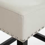30-inch Backless ivory Leather Counter Stool N780P234206L